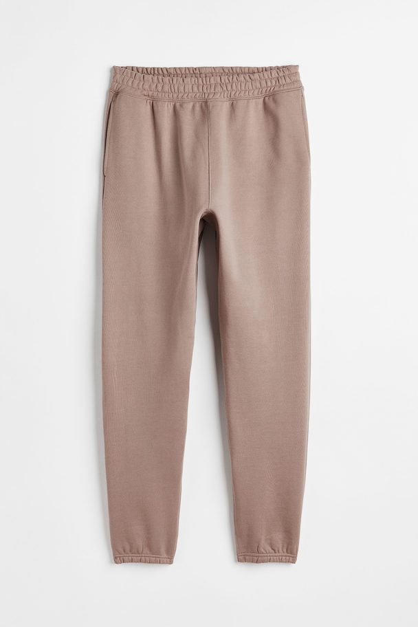 H&M Relaxed Fit Cotton Joggers Beige