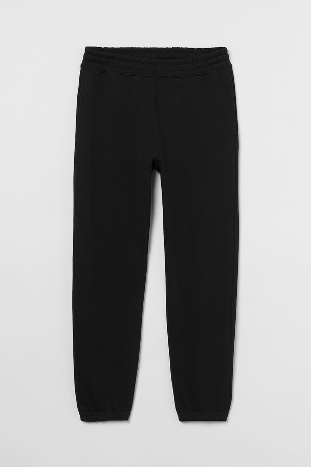H&M Joggers I Bomull Relaxed Fit Svart