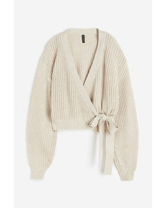 Gerippter Cardigan Hellbeige