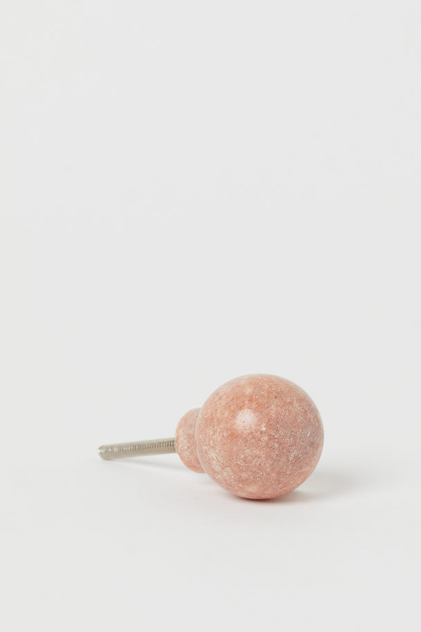 H&M HOME Marble Knob Light Pink/marble-patterned