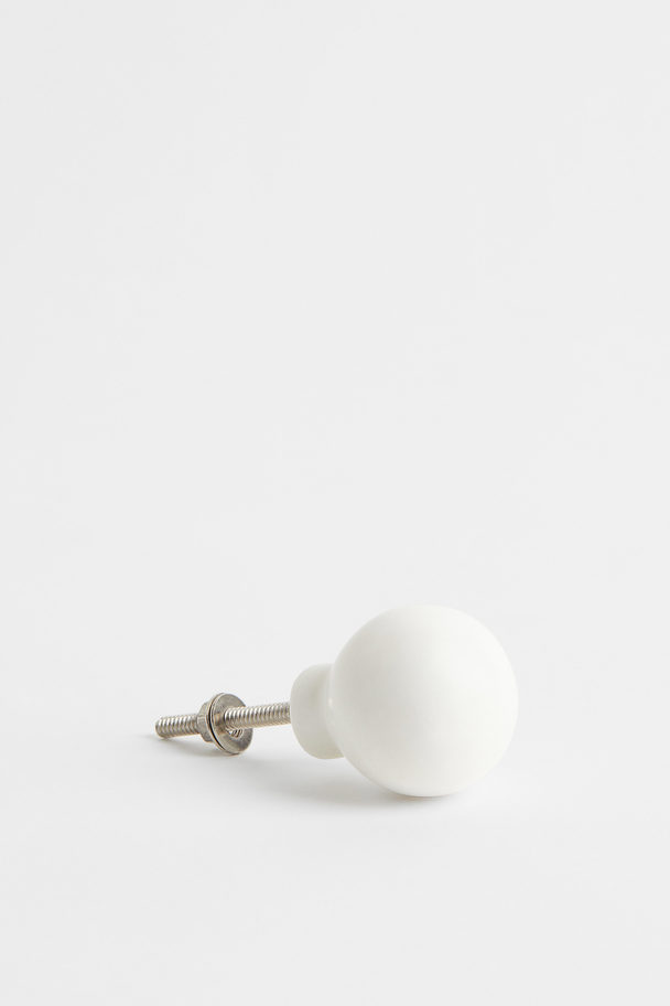H&M HOME Marble Knob White/marble-patterned