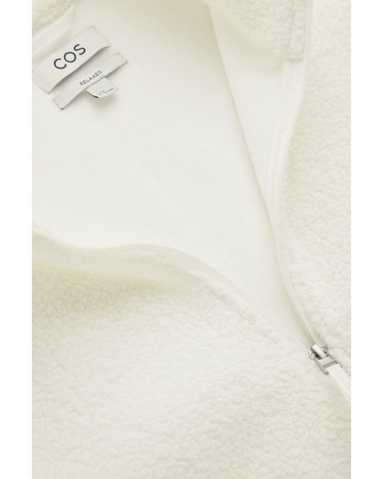 COS Teddy High-neck Sweatshirt Cream