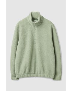 Teddy High-neck Sweatshirt Light Green