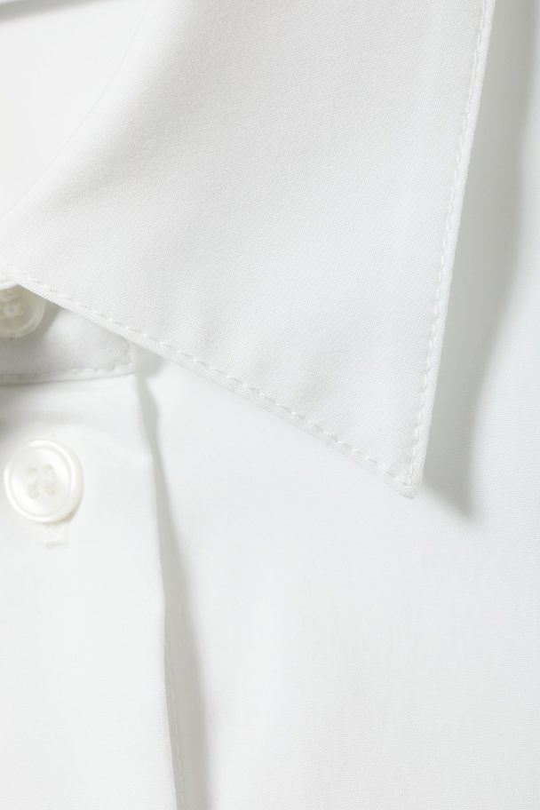 Weekday Shrunken Poplin Shirt White