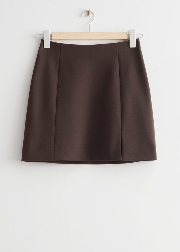 & Other Stories A-line Mini Skirt Brown