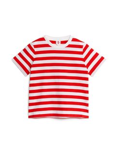 Stribet T-shirt Rød/hvid
