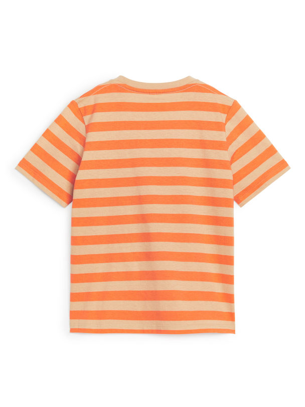 ARKET Stripe T-shirt Beige/orange