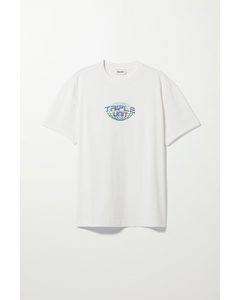 Oversized-T-Shirt mit Grafikprint Weiß/Trio