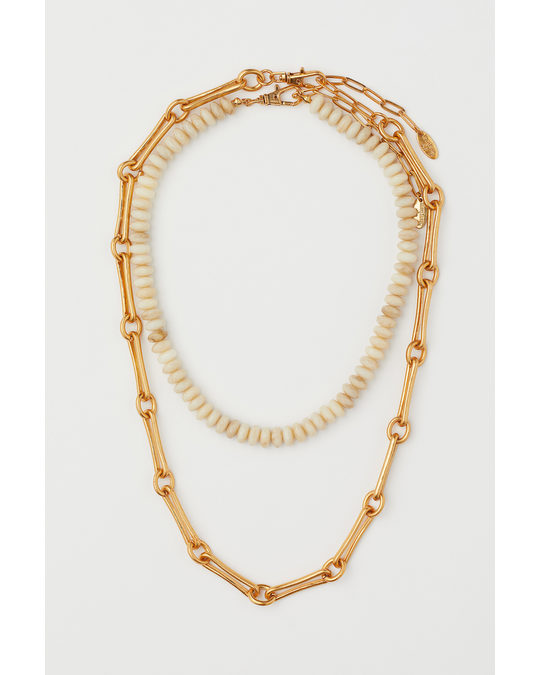 H&M 2-pack Necklaces Gold-coloured