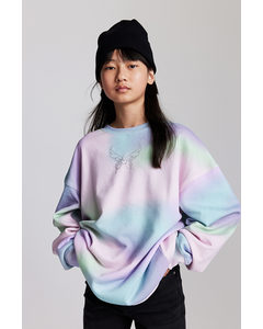 Oversized Sweater Lichtpaars/vlinder