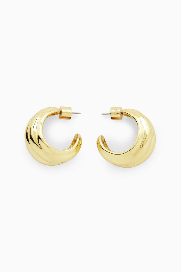 COS Layered Chunky Hoop Earrings Gold