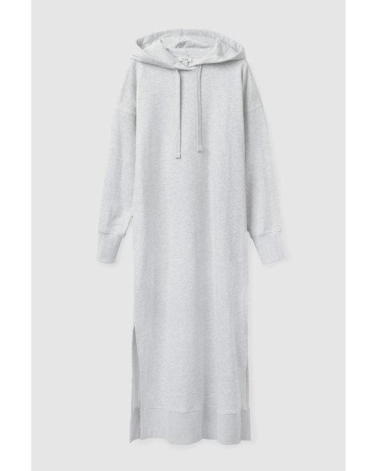 COS Relaxed-fit Maxi Sweatshirt Dress Light Grey