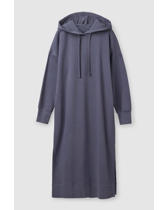 COS Relaxed-fit Maxi Sweatshirt Dress Washed Navy