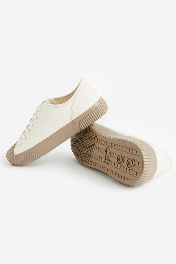 H&M Sneakers Van Canvas Roomwit/beige