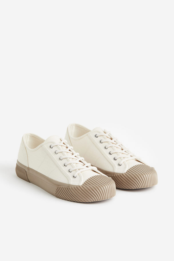 H&M Sneakers Van Canvas Roomwit/beige