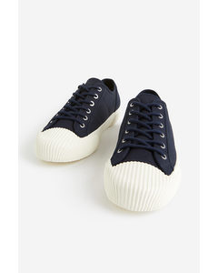 Canvas Trainers Navy Blue