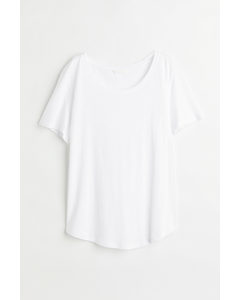 T-Shirt aus Modalmix Weiß