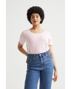 Modal-blend T-shirt Light Pink