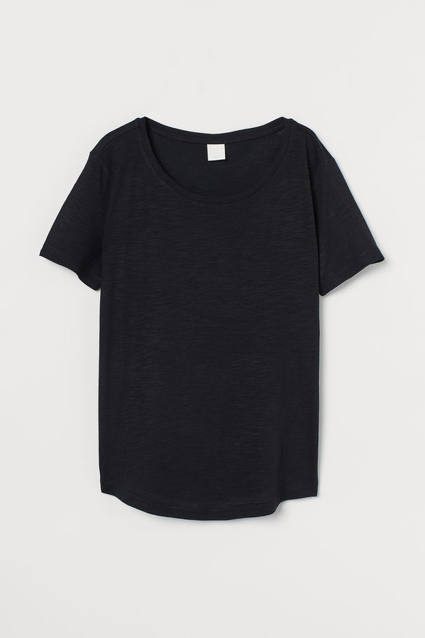H&M Modal-blend T-shirt Black