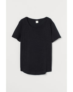 Modal-blend T-shirt Black