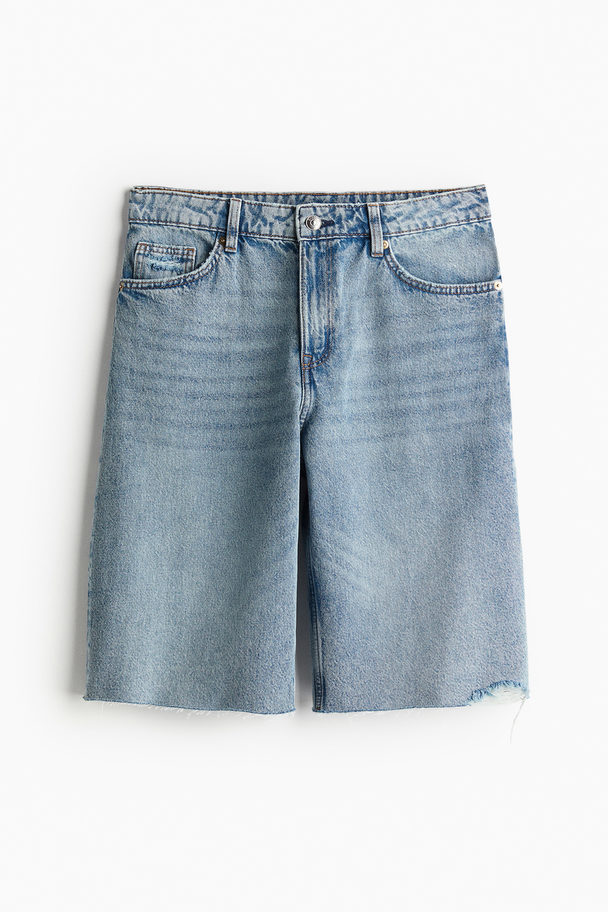 H&M Denim Bermudashort - Regular Fit Licht Denimblauw