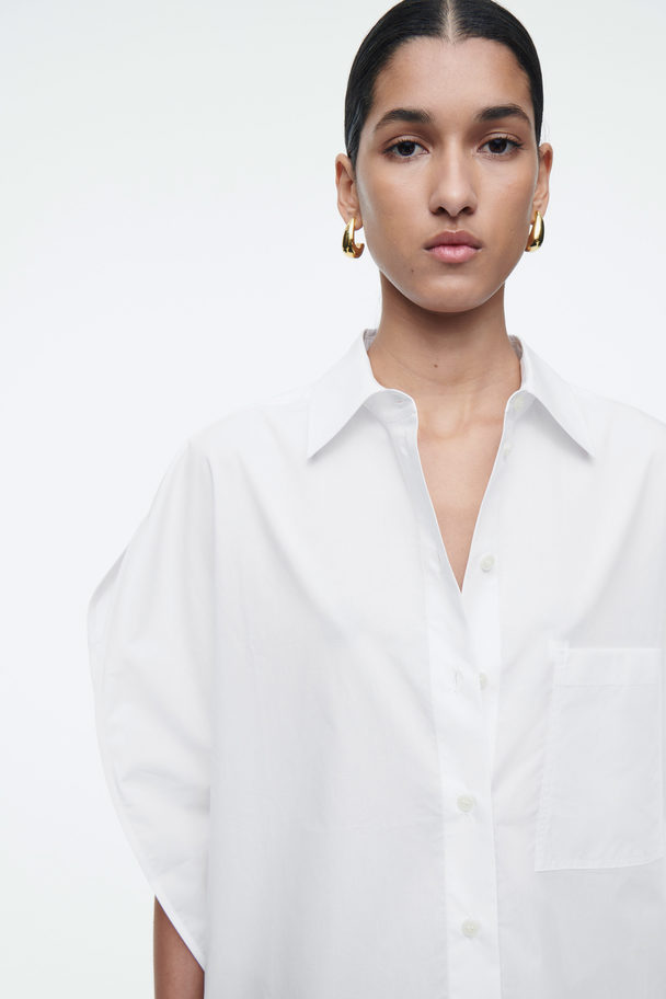 COS Rounded Short-sleeved Shirt White