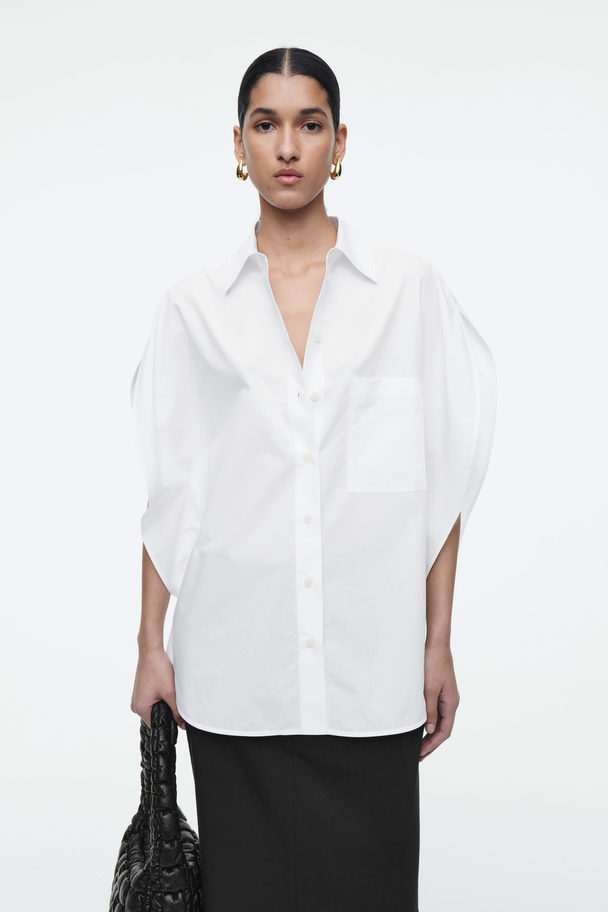 COS Rounded Short-sleeved Shirt White