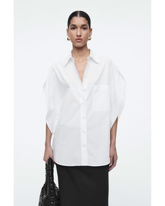 Rounded Short-sleeved Shirt White