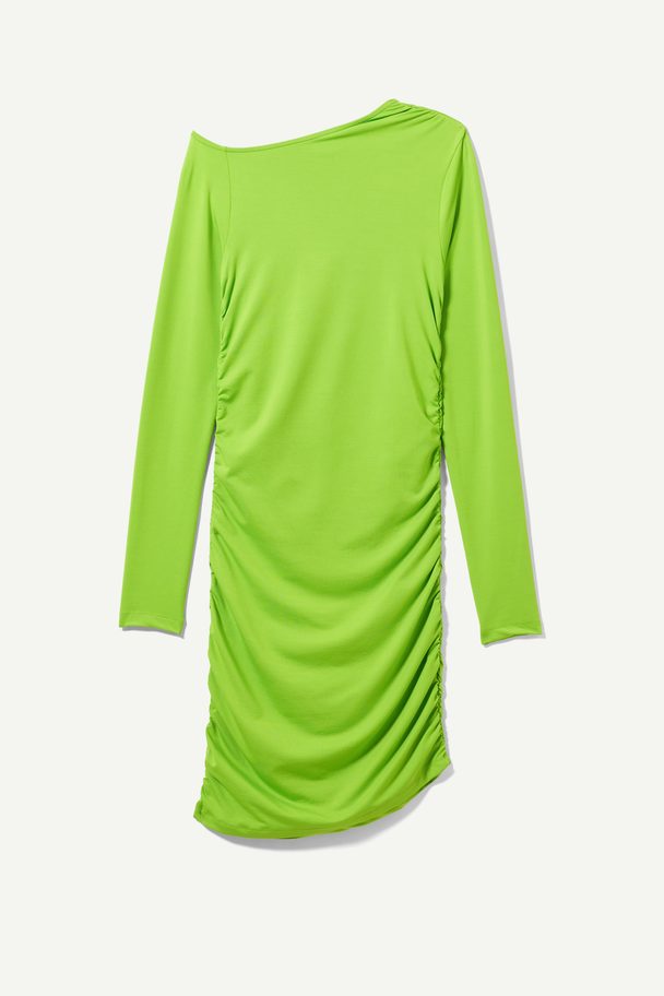 Weekday Lou Jersey Dress Electric Green