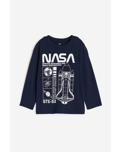 Long-sleeved T-shirt Dark Blue/nasa