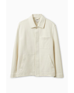 Minimal Jersey Jacket Cream