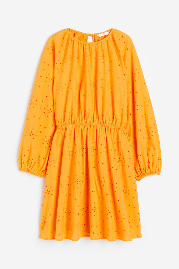 H&M Broderie Anglaise Dress Orange