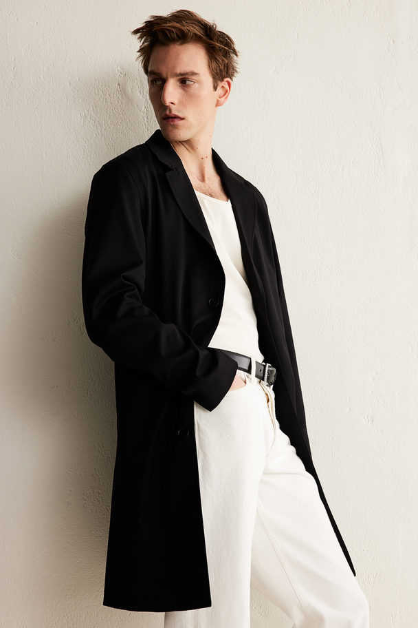H&M Slim Fit Coat Black