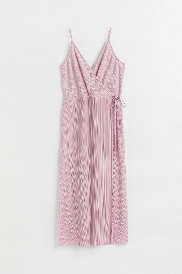 H&M Pleated Dress Light Pink