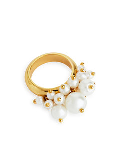 Gold-plated Pearl Ring Gold
