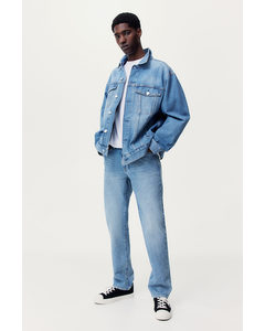 Straight Regular Jeans Denimblå