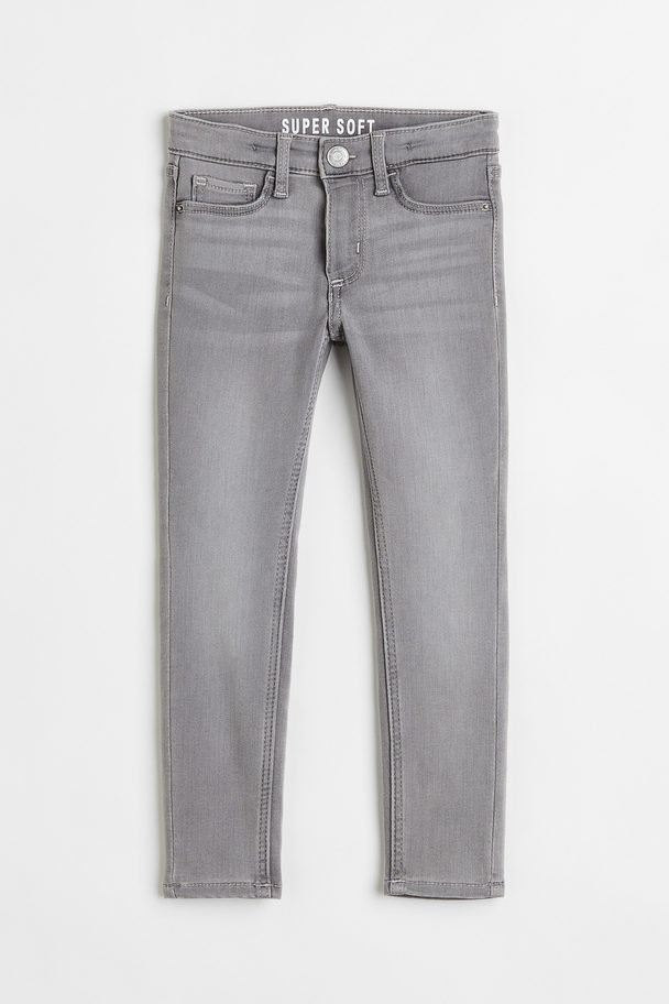 H&M Super Soft Skinny Fit Jeans Hellgrau