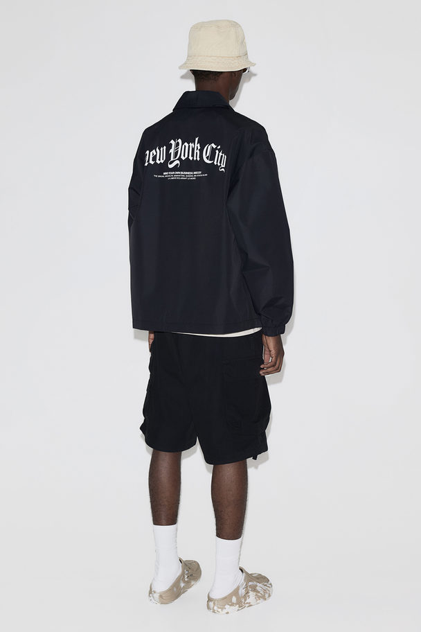 H&M Loose Fit Cargo Shorts Black