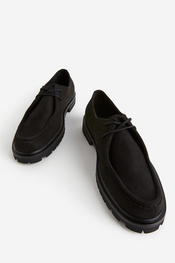 H&M Schuhe mit Mokassinnaht Schwarz
