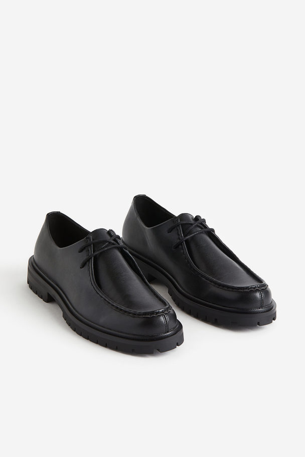 H&M Schuhe mit Mokassinnaht Schwarz