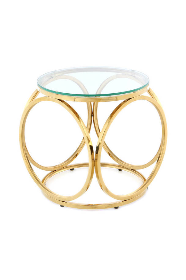 360Living Sidetable Whitney 125 Clear / Gold