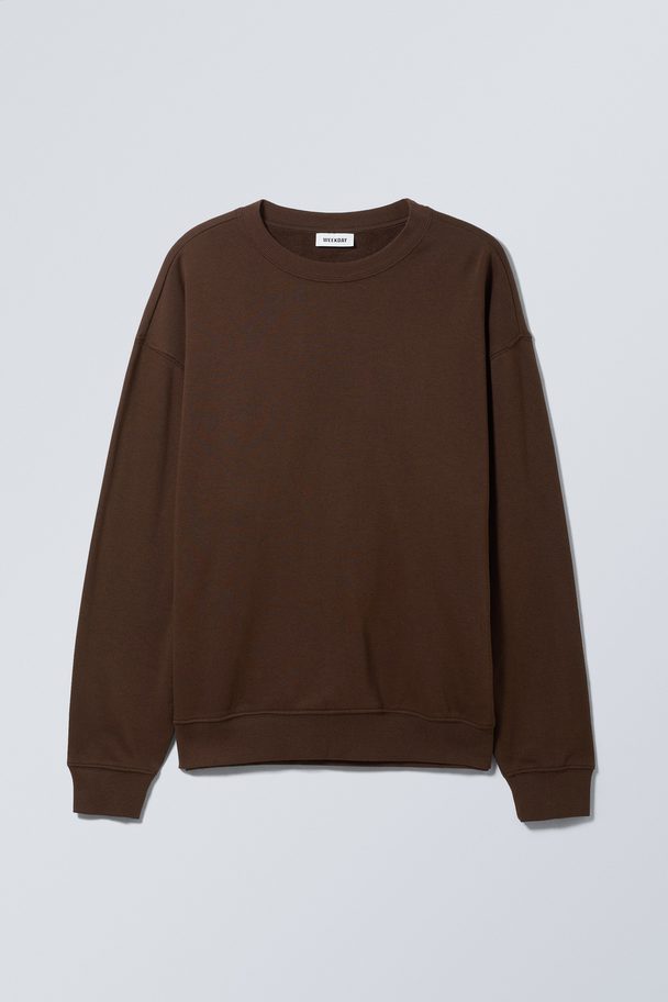 Weekday Oversized-Sweatshirt Dunkelbraun