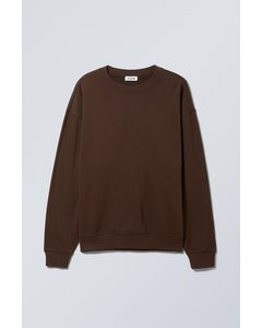 Oversized Sweatshirt Mörkbrun