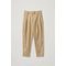 High Waisted Pleated Trousers Beige