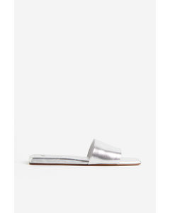 Slip In-sandaler Silver
