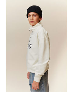 Zip-top Sweatshirt White/nyc