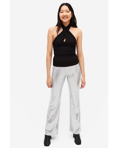 Soft Flared Trousers Flared Glitter Trousers