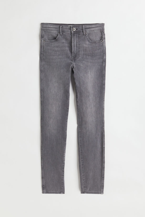 H&M Skinny High Ankle Jeans Dark Denim Grey