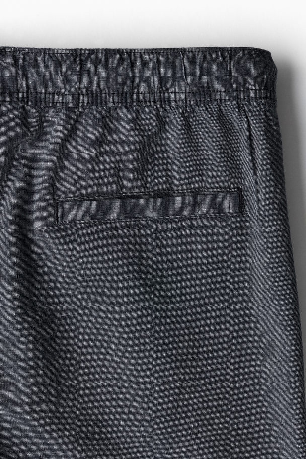 H&M Regular Fit Cotton Shorts Dark Blue