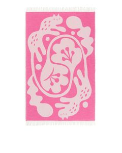 Takashi Tsushima Wool Blanket Pink/white
